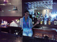 Marshay bartending at the Club One 2